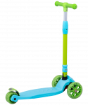 БЕЗ УПАКОВКИ Самокат Ridex 3-колесный Bunny, 135/90 мм, голубой/зеленый