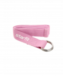 Ремень для йоги Starfit Core YB-100 180 см, хлопок, розовый пастель