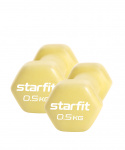 Гантель неопреновая Starfit DB-201 0,5 кг, желтый пастель, пара