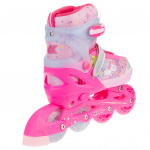 Раздвижные роликовые коньки Alpha Caprice CK-SK-P320-30 Pink (антистресс сквиш лапка в подарок)