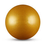 Мяч INDIGO д/худож.гимнастики металлик 300 г IN119 15 см с блеcтками (золотой)