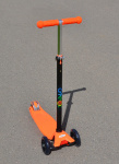 Самокат "ATEOX" (maxi) M-4 светящиеся колеса оранжевый
