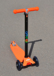 Самокат "ATEOX" (maxi) M-4 светящиеся колеса оранжевый