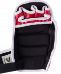 Перчатки для смешанных единоборств MMA-0067, к/з, черные/красные 