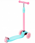 Самокат Ridex 3-колесный Snappy 2.0 3D 120/80 мм, мятный/розовый