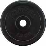 Диск обрезин. TORRES 2,5 кг, PL50692, d.25мм, металл в резиновой оболочке, черный