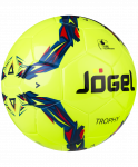 Мяч футбольный Jögel Trophy JS-950, №5, неоново-желтый/красный/голубой/черный