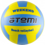 Мяч волейбольный Atemi WEEKEND, резина, желт-голубой, литой, окруж.65-67