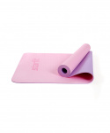 Коврик для йоги и фитнеса Starfit FM-201, TPE, 173x61x0,4 см, розовый пастель/фиолетовый пастель