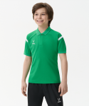 Поло JÖGEL CAMP 2 Poly Polo, зеленый/белый
