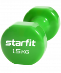 Гантель виниловая Starfit DB-101 1,5 кг, зеленый, 2 шт