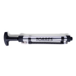 Насос TORRES двойного действия, SS5019, 20 см., алюминий, гибкий шланг, игла (5 мм), серебр. (Дл. 20 см)