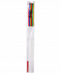 Лента для художественной гимнастики Amely AGR-201 6м, с палочкой 56 см, радуга