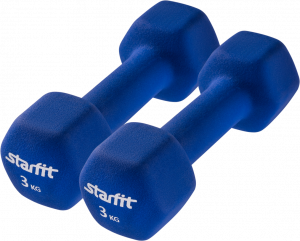 Гантель неопреновая Starfit DB-201 3 кг, синий, 2 шт ― купить в Москве. Цена, фото, описание, продажа, отзывы. Выбрать, заказать с доставкой. | Интернет-магазин SPORTAVA.RU