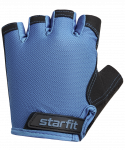 Перчатки для фитнеса Starfit WG-105, с гелевыми вставками, черный/синий