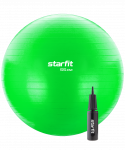Фитбол Starfit GB-106 антивзрыв, 900 гр, с ручным насосом, зеленый, 55 см