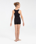 Купальник гимнастический Chanté Eva, без рукавов, хлопок, черный, детский
