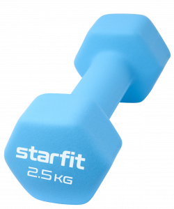 БЕЗ УПАКОВКИ Гантель неопреновая Starfit DB-201 2,5 кг, синий пастель ― купить в Москве. Цена, фото, описание, продажа, отзывы. Выбрать, заказать с доставкой. | Интернет-магазин SPORTAVA.RU