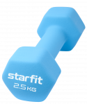 Гантель неопреновая Starfit DB-201 2,5 кг, синий пастель