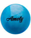 Мяч для художественной гимнастики Amely AGB-101, 19 см, синий/белый