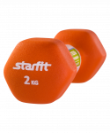 УЦЕНКА Гантель неопреновая Starfit DB-201 2 кг, оранжевый