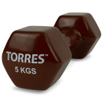 Гантель TORRES PL522207, вес 5 кг, 1 шт