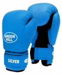 Перчатки боксерские Green Hill SILVER BGS-2039, 10oz, к/з, синий
