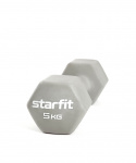 Гантель неопреновая Starfit DB-201 5 кг, тепло-серый пастель