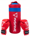 Набор для бокса Insane Fight, красный, 39х16 см, 1,7 кг, 4 oz