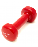 Гантель виниловая Starfit DB-101 1 кг, красный