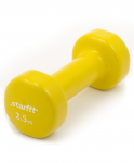 Гантель виниловая Starfit DB-101 2,5 кг, желтый