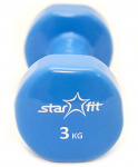 Гантель виниловая Starfit DB-101 3 кг, синий