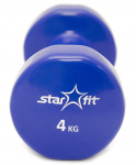 Гантель виниловая Starfit DB-101 4 кг, темно-синяя