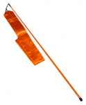 Лента для художественной гимнастики АВ228, 6 м, с палочкой 56 см, оранжевая