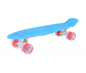 Мини скейтборд MaxCity Plastic Board X1 Small with LED синий ― купить в Москве. Цена, фото, описание, продажа, отзывы. Выбрать, заказать с доставкой. | Интернет-магазин SPORTAVA.RU