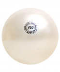 Мяч для художественной гимнастики АВ2801, 19 см, 400 г, белый