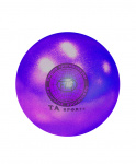 Мяч для художественной гимнастики T9, 19 см, 400 г, фиолетовый с блестками