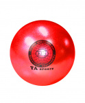 Мяч для художественной гимнастики T9, 19 см, 400 г, красный с блестками