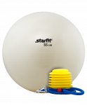 Мяч гимнастический Starfit GB-102 с насосом 55 см, антивзрыв, белый