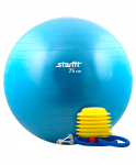 Мяч гимнастический Starfit GB-102 с насосом 75 см, антивзрыв, синий