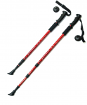 Палки для скандинавской ходьбы, F18432, 60-135 см, 3-секционные, красные