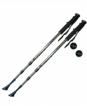 Палки для скандинавской ходьбы, F18434, 60-135 см, 3-секционные, серебряные