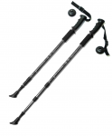 Палки для скандинавской ходьбы, F18435, 60-135 см, 3-секционные, черные