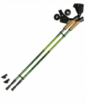 Палки для скандинавской ходьбы Rainbow, 83-135 см, 2-секционные, зелёные/жёлтые