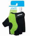 Перчатки для фитнеса Starfit SU-108, зеленый/черный