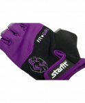 Перчатки для фитнеса Starfit SU-113, черный/фиолетовый/серый
