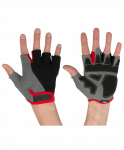 Перчатки для фитнеса Starfit SU-117, черные/серые/красные