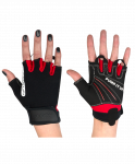 Перчатки для фитнеса SU-119, черные/красные