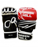 Перчатки для смешанных единоборств MMA-0055R, к/з, красные/черные/белые