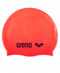 Шапочка для плавания Arena Classic Silicone Cap fluo red/black, силикон, 91662 40